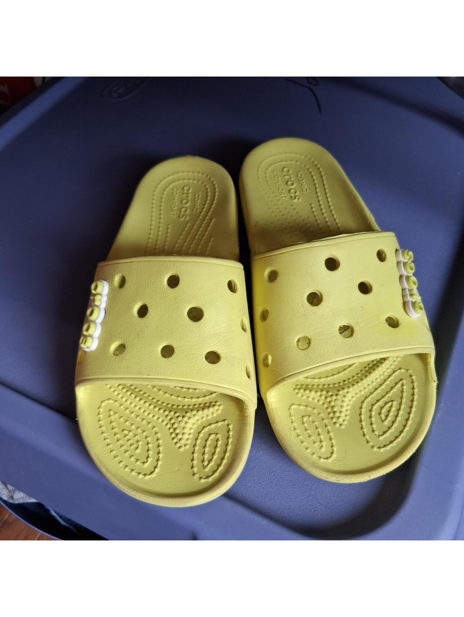 Crocs Womens Classic Slides Sandals Size 7 Green Lime Rubber Crocs Womens Classic Slides Sandals Size 7 Green Lime Rubber